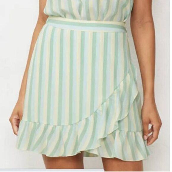 Lauren Conrad Women's Ruffle Mint Mini Skirt - Picture 1 of 6